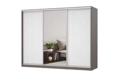 Шкаф-купе Роланд 3-х створчатый с 1 зеркалом Р202