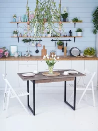 Стол кухонный раздвижной Домати опоры металлические