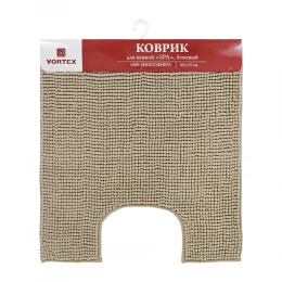 Коврик для ванной SPA 60*55, бежевый, под унитаз VORTEX0