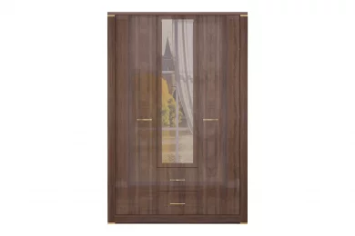 Шкаф для одежды Париж 3-х дверный с ящиками и зеркалом мод. 1