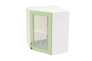 Шкаф верхний СМ угловой со стеклом 590 (h=716) ШВУС 590