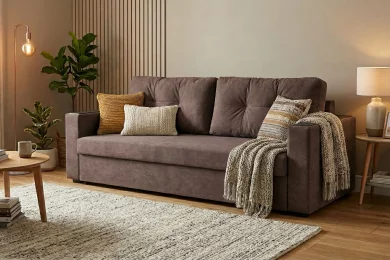 Диван прямой Аракуль с накладками