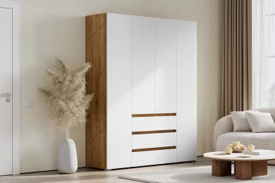 Шкаф Люмо 4-х створчатый с ящиками ШК 05