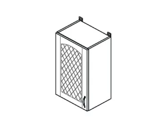 Шкаф навесной Равенна В40 решетка (левый)