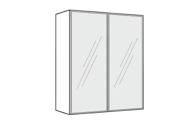 Шкаф навесной Авеню В80(В)/960+LED витрина