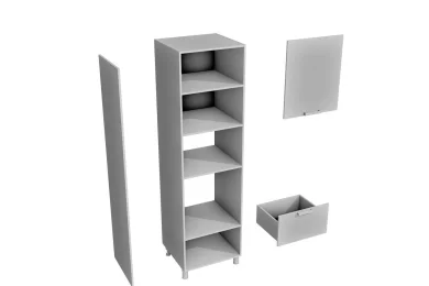 Пенал Аленушка ПДМ 600 с нишей под духовку и СВЧ