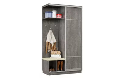 Прихожая-купе Классика Лайт 04 Мягкая(08) левая Цельная