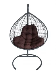 Подвесное кресло-кокон XL c ротангом