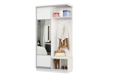 Прихожая-купе Классика Лайт 01 Мини Мягкая (05) правая Цельная