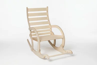 Кресло-качалка НЕАПОЛЬ с подножкой без покраски