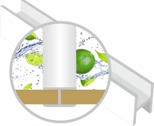 Планка ПВХ Акватон 3 мм соединительная белая