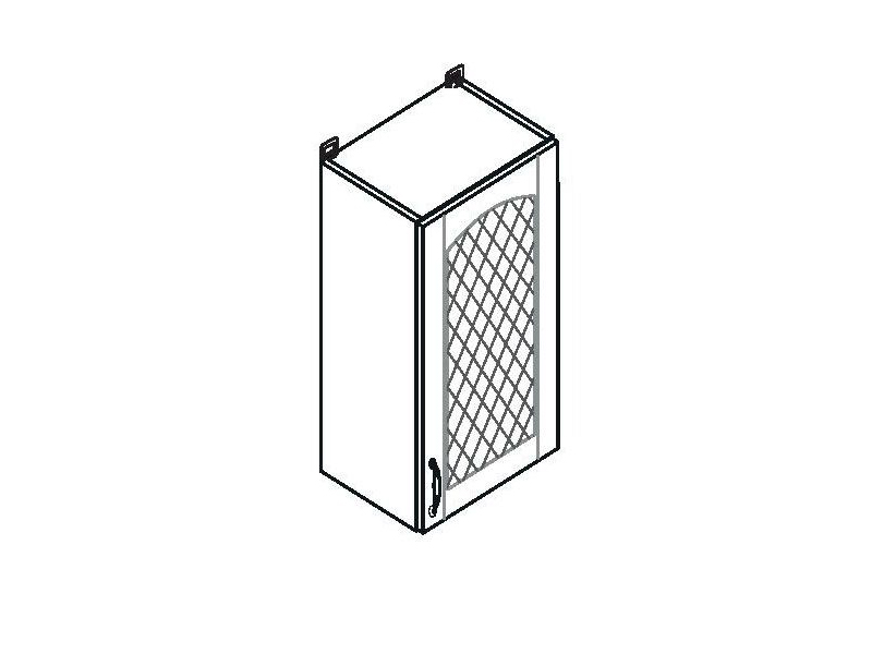 Шкаф навесной Равенна В30 решетка (правый)