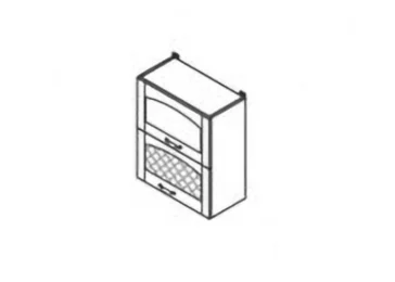 Шкаф навесной Равенна В60 модерн решетка